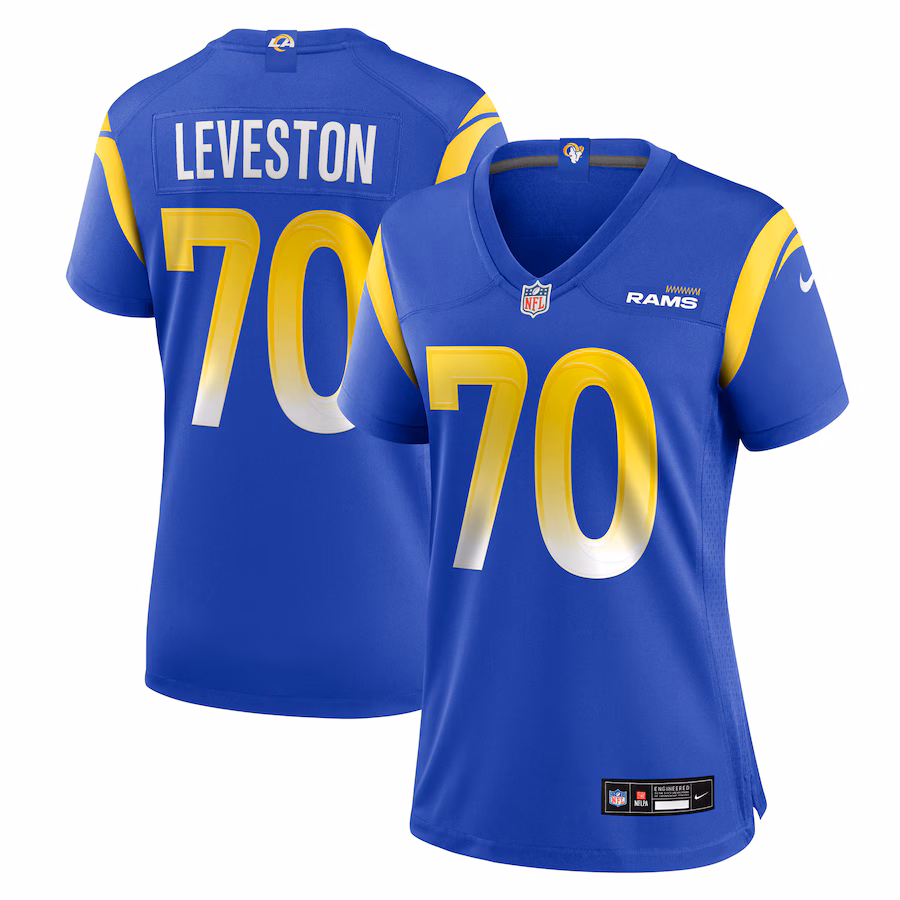 Women's Los Angeles Rams KT Leveston Nike Royal Team Game Jersey - ujerseystore