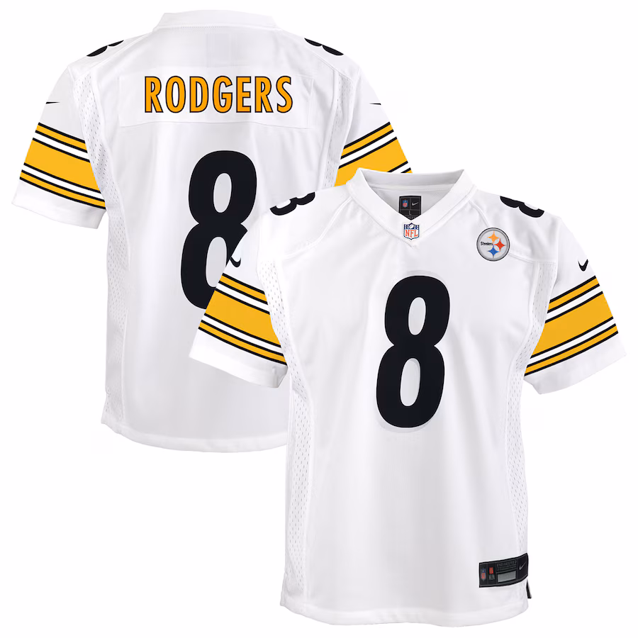 Youth Pittsburgh Steelers Aaron Rodgers Nike White Game Jersey - ujerseystore