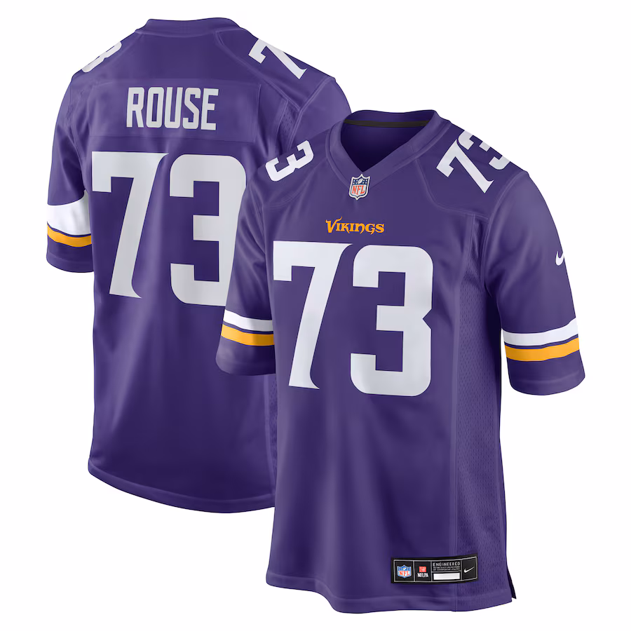 Men's Minnesota Vikings Walter Rouse Nike Purple Team Game Jersey - ujerseystore