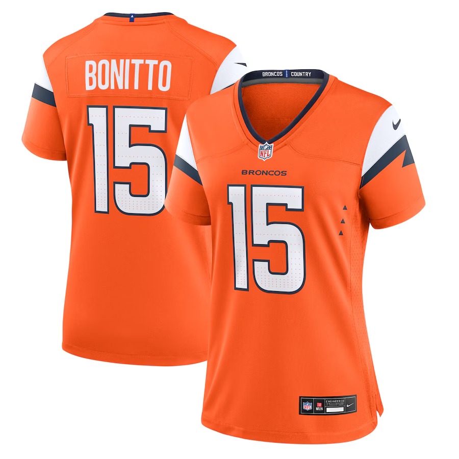 Women's Denver Broncos Nik Bonitto Nike Orange Team Game Jersey - ujerseystore