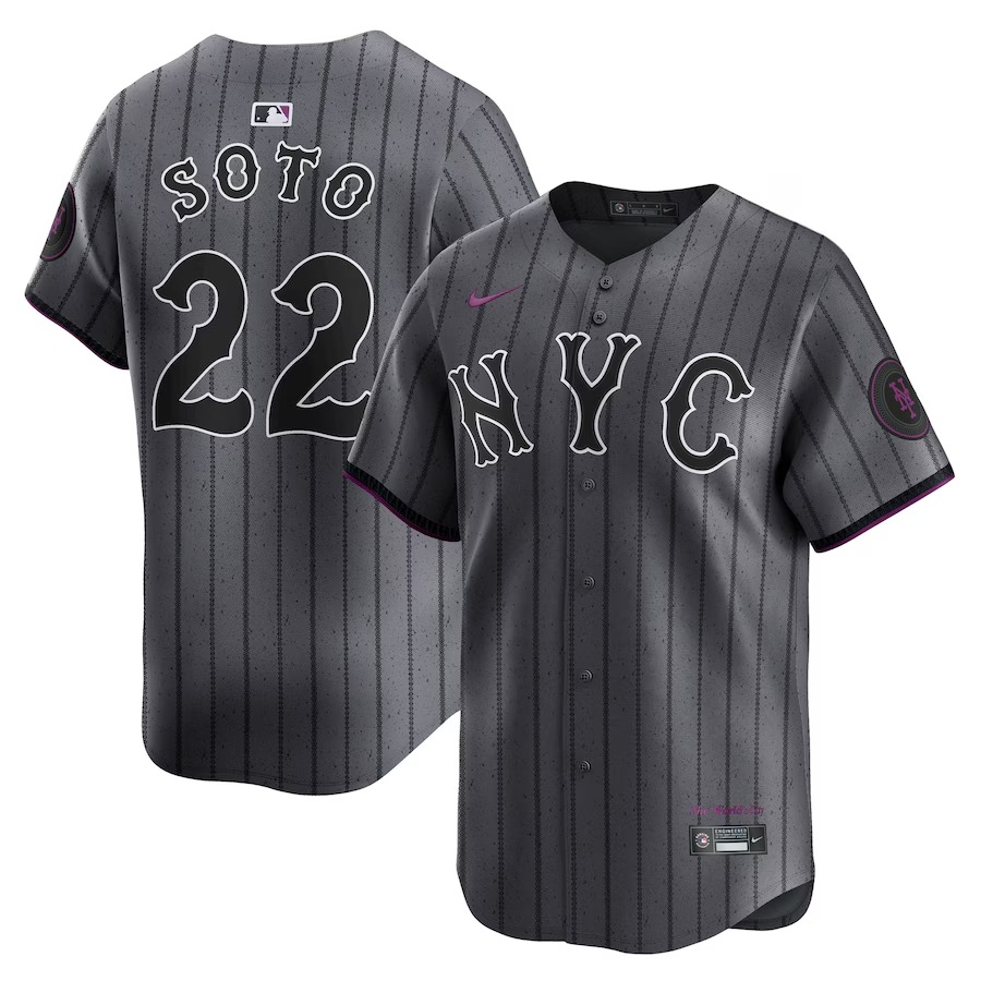 Men's New York Mets Juan Soto Nike Gray City Connect Limited Player Jersey - ujerseystore