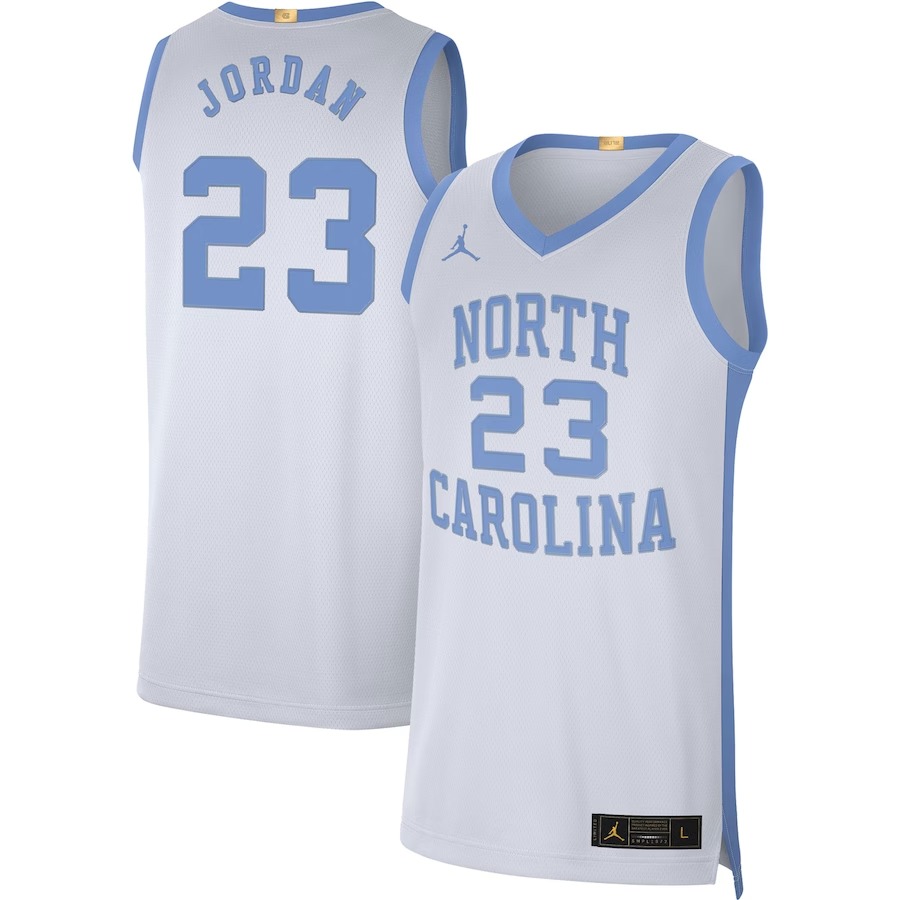 Michael Jordan North Carolina Tar Heels Jordan Brand Limited Retro Jersey - White - ujerseystore