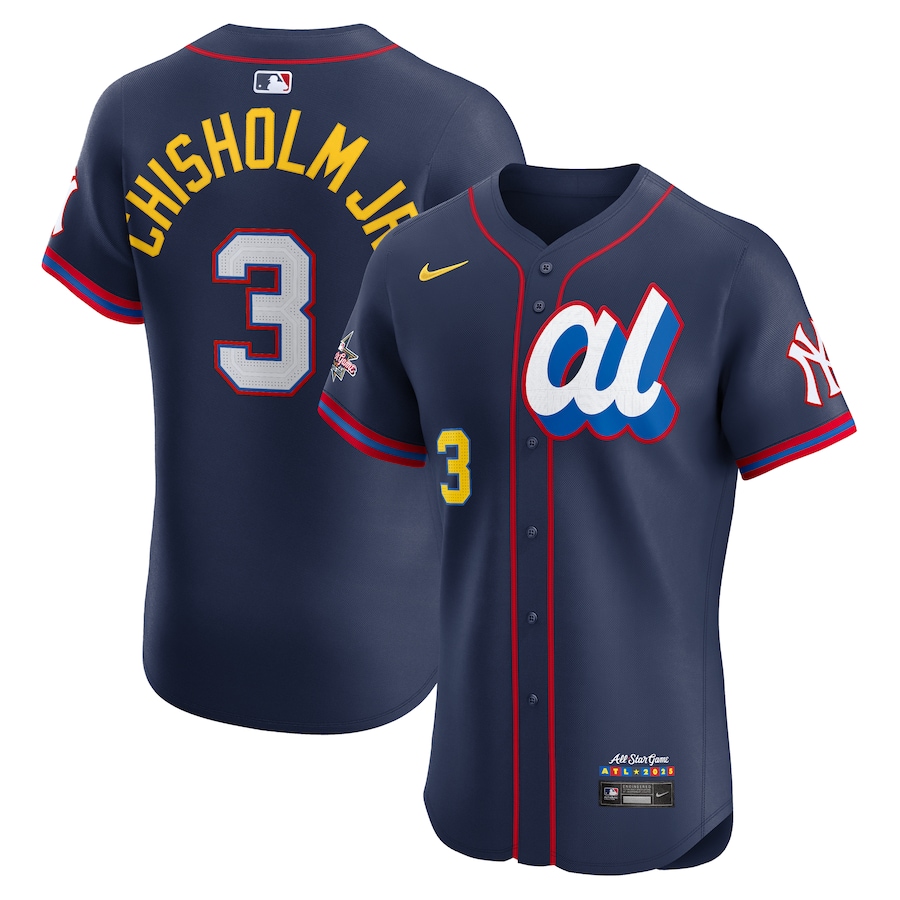 Men's American League Jazz Chisholm Jr. Nike Navy 2025 All-Star Edition Elite Jersey - ujerseystore