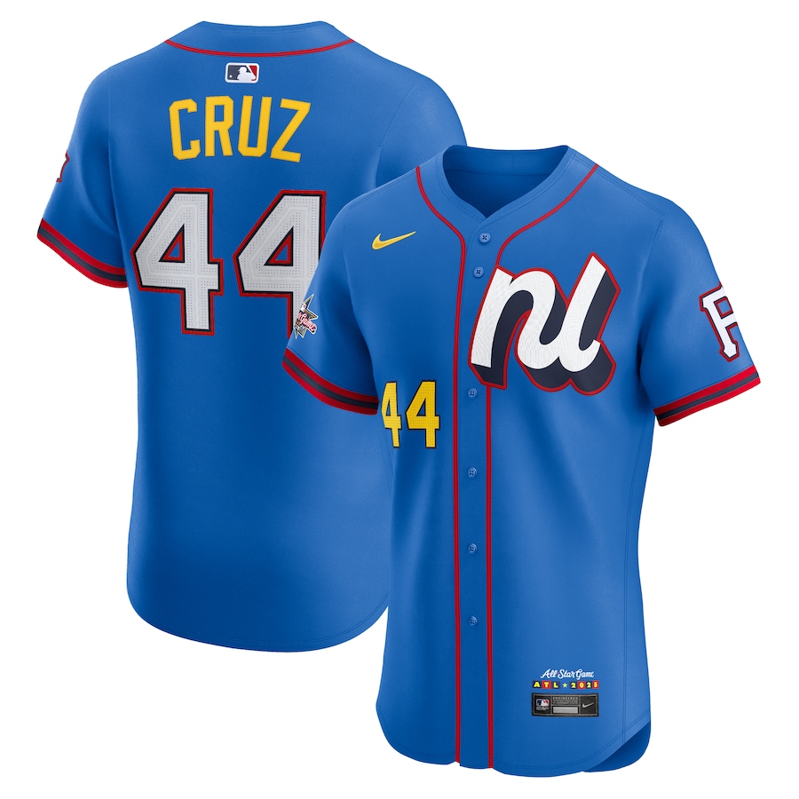 Men's National League Oneil Cruz Nike Blue 2025 All-Star Edition Elite Jersey - ujerseystore