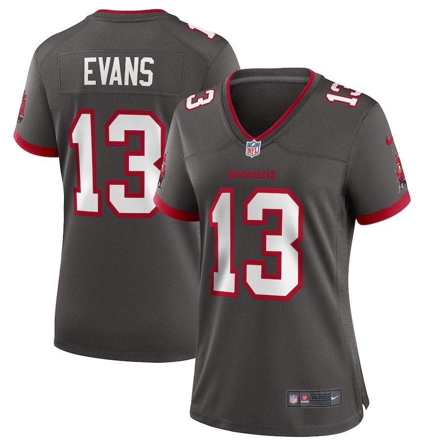 Women's Tampa Bay Buccaneers Mike Evans Nike Pewter Alternate Game Jersey - ujerseystore