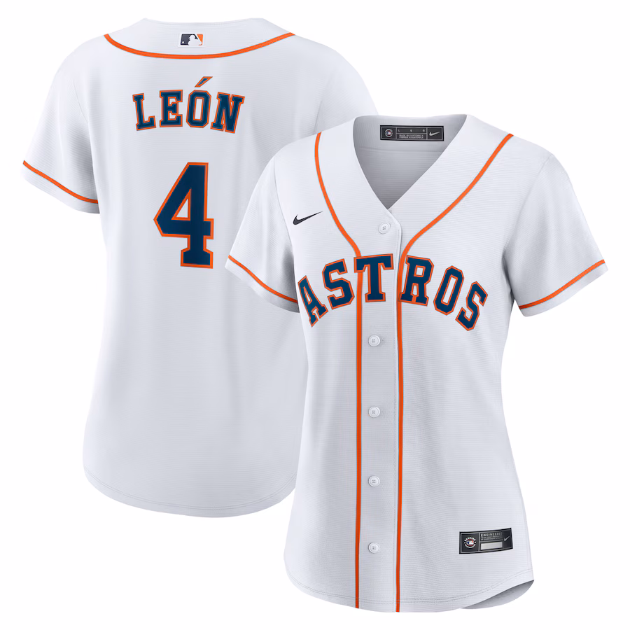 Women's Houston Astros Pedro León Nike White Home Replica Jersey - ujerseystore