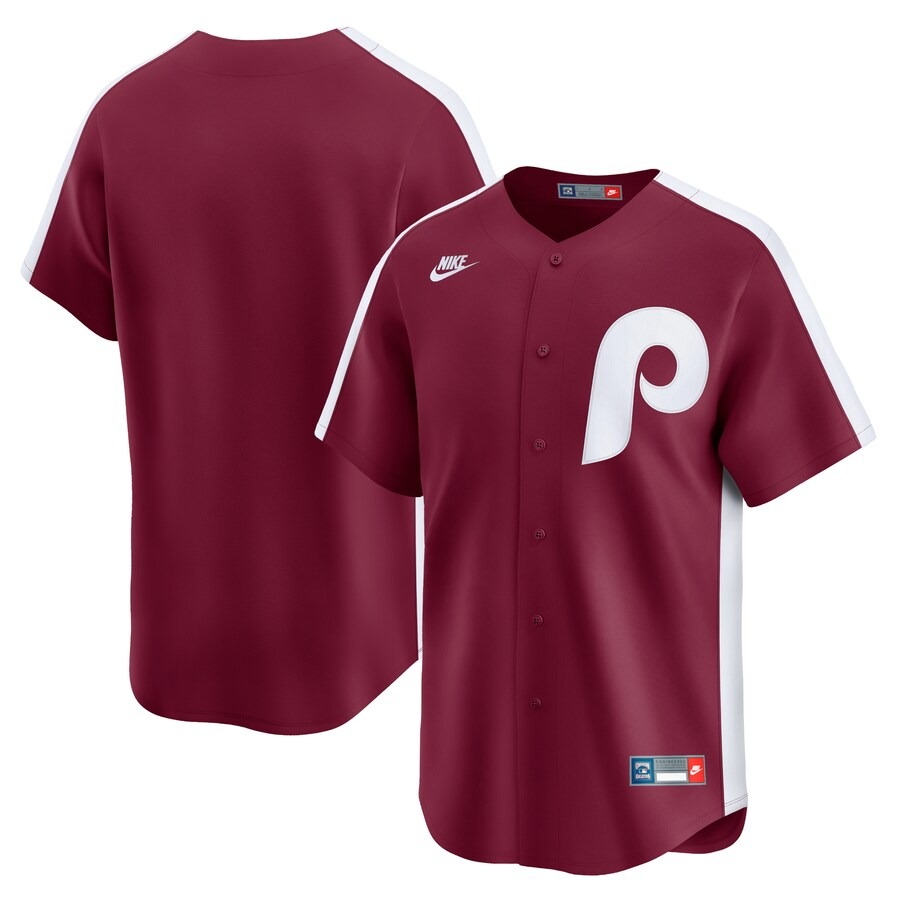 Men's Philadelphia Phillies Nike Burgundy Cooperstown Collection Limited Jersey - ujerseystore