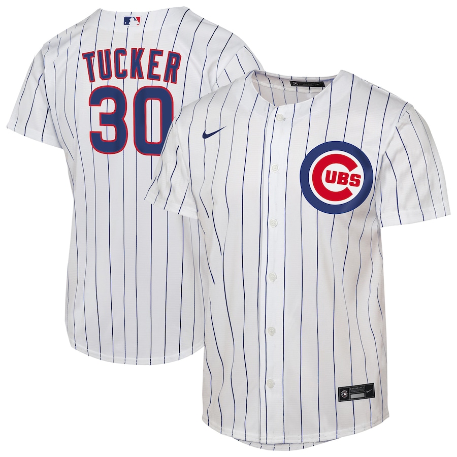 Youth Chicago Cubs Kyle Tucker Nike White Home Replica Jersey - ujerseystore