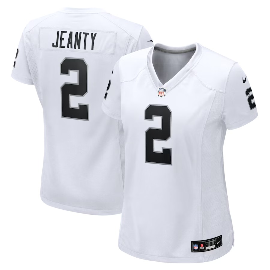 Women's Las Vegas Raiders Ashton Jeanty Nike White Game Jersey - ujerseystore