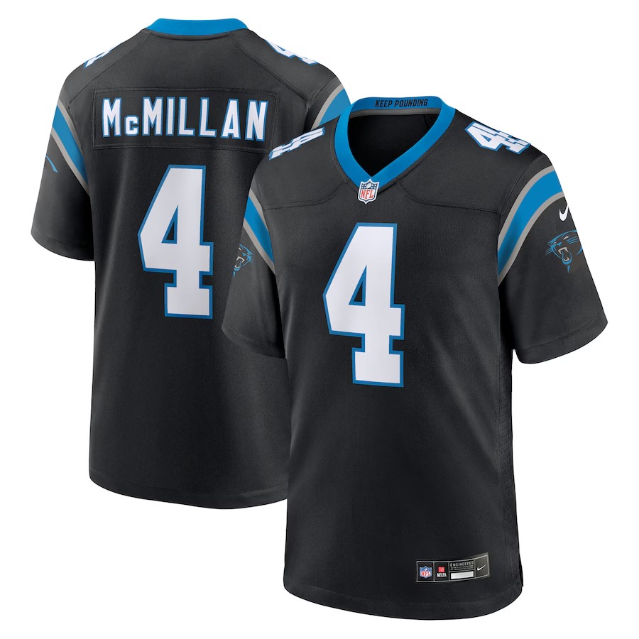Youth Carolina Panthers Tetairoa McMillan Nike Black Game Jersey - ujerseystore