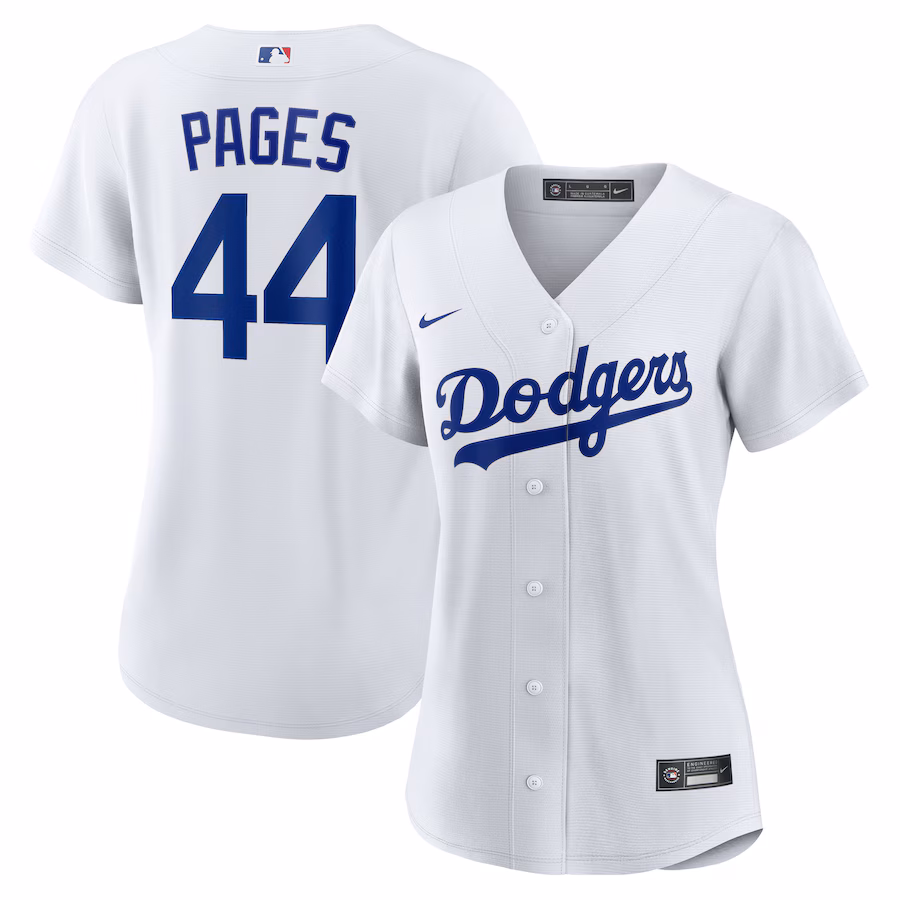 Women's Los Angeles Dodgers Andy Pages Nike White Home Replica Jersey - ujerseystore