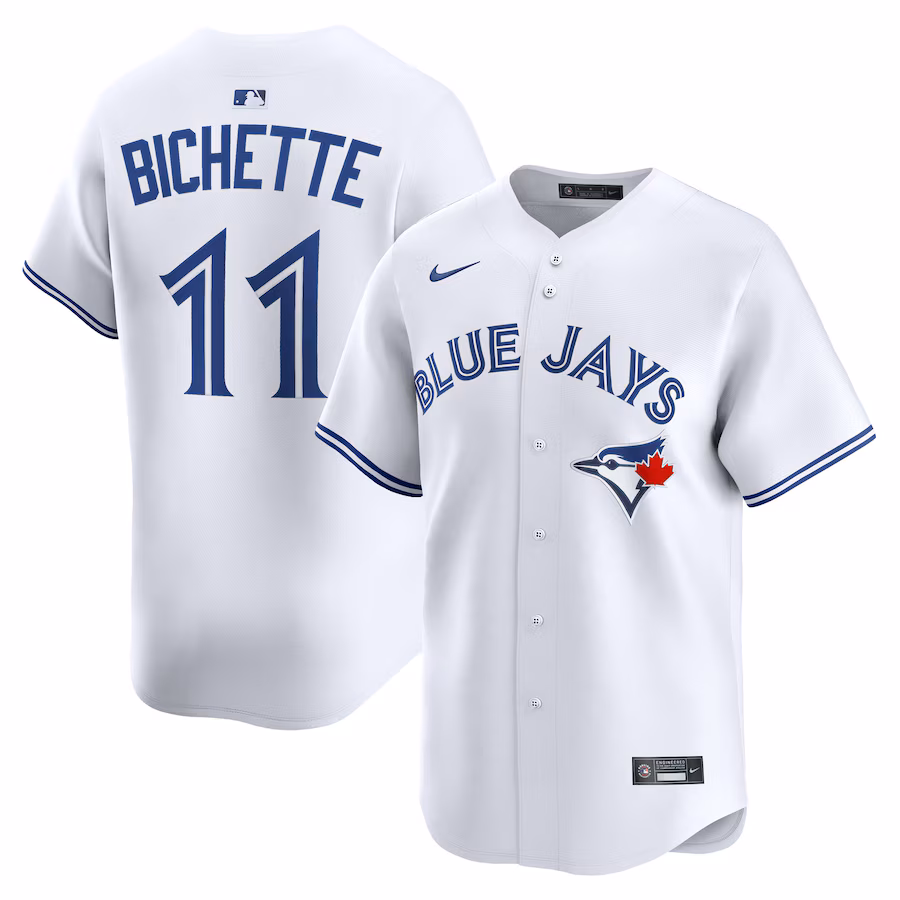 Men's Toronto Blue Jays Bo Bichette Nike White Home Limited Jersey - ujerseystore