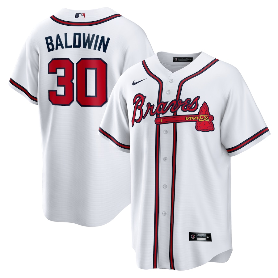 Men's Atlanta Braves Drake Baldwin Nike White Home Replica Jersey - ujerseystore