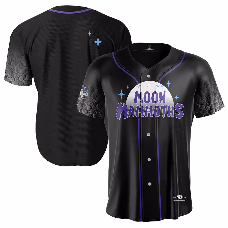 Men's Erie SeaWolves Black Moon Mammoths Alternate Replica Jersey - ujerseystore