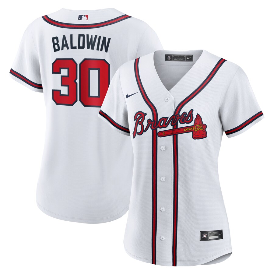 Women's Atlanta Braves Drake Baldwin Nike White Home Replica Jersey - ujerseystore