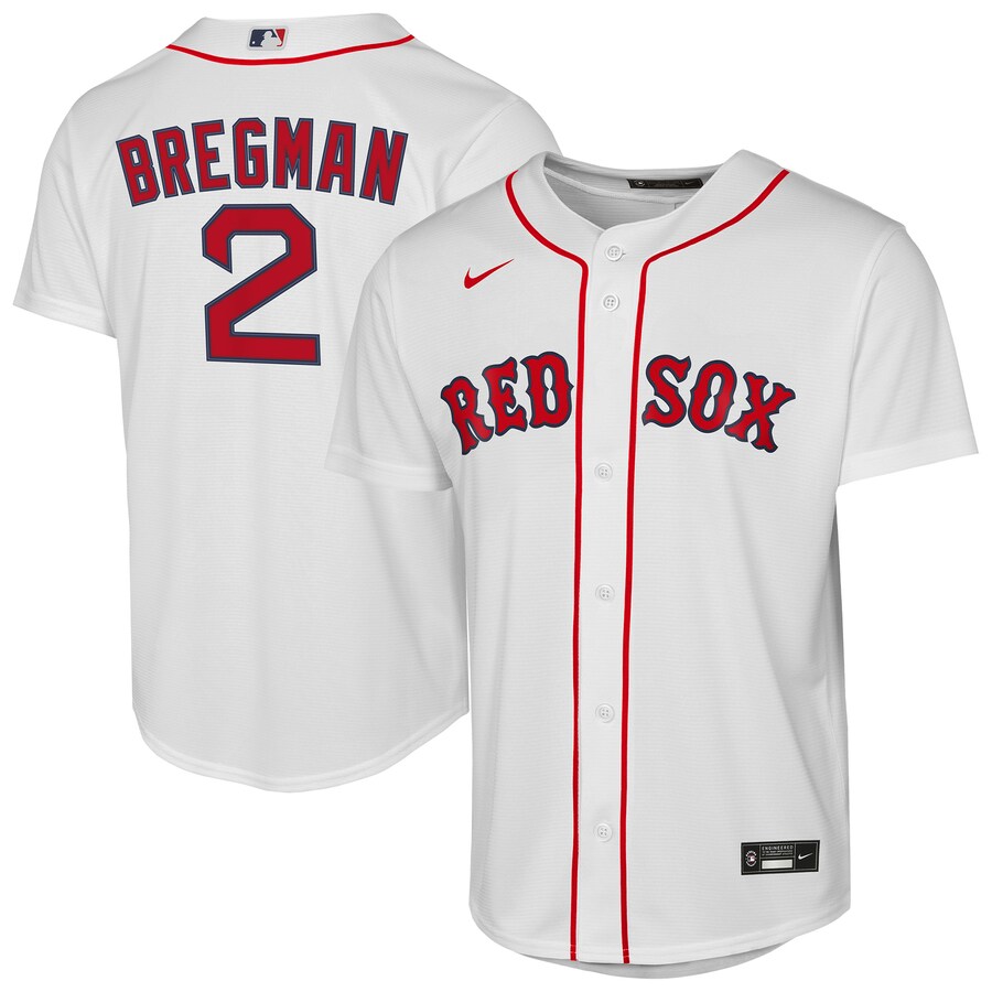 Youth Boston Red Sox Alex Bregman Nike White Home Replica Jersey - ujerseystore