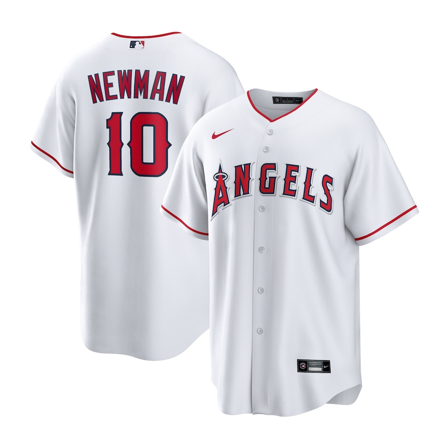 Men's Los Angeles Angels Kevin Newman Nike White Home Replica Jersey - ujerseystore