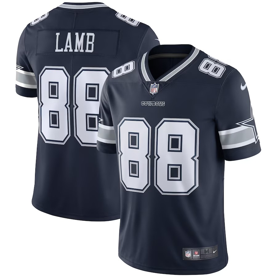 Men's Dallas Cowboys CeeDee Lamb Nike Navy Vapor Limited Jersey - ujerseystore
