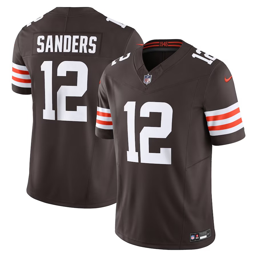 Men's Cleveland Browns Shedeur Sanders Nike Brown Team Vapor F.U.S.E. Limited Jersey - ujerseystore