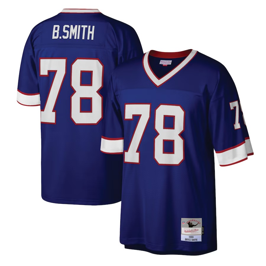 Men's Buffalo Bills Bruce Smith Mitchell & Ness Royal Legacy Replica Jersey - ujerseystore
