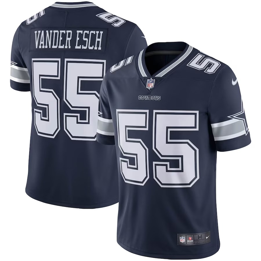 Men's Dallas Cowboys Leighton Vander Esch Nike Navy Vapor Limited Jersey - ujerseystore