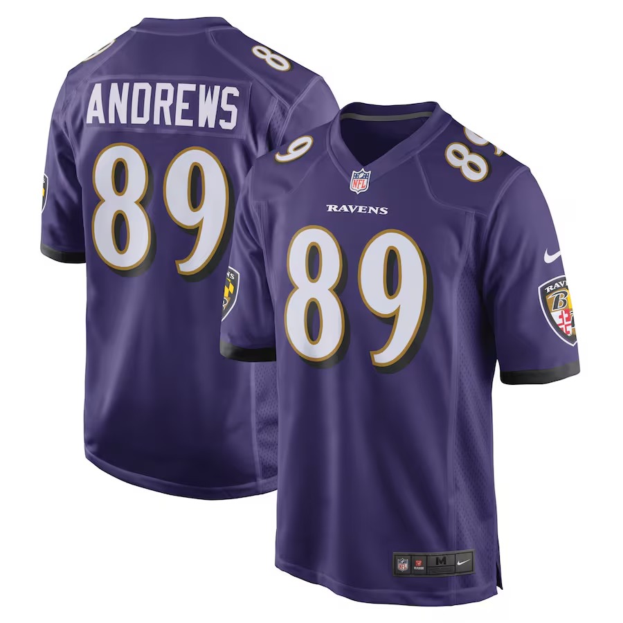 Men's Baltimore Ravens Mark Andrews Nike Purple Game Team Jersey - ujerseystore