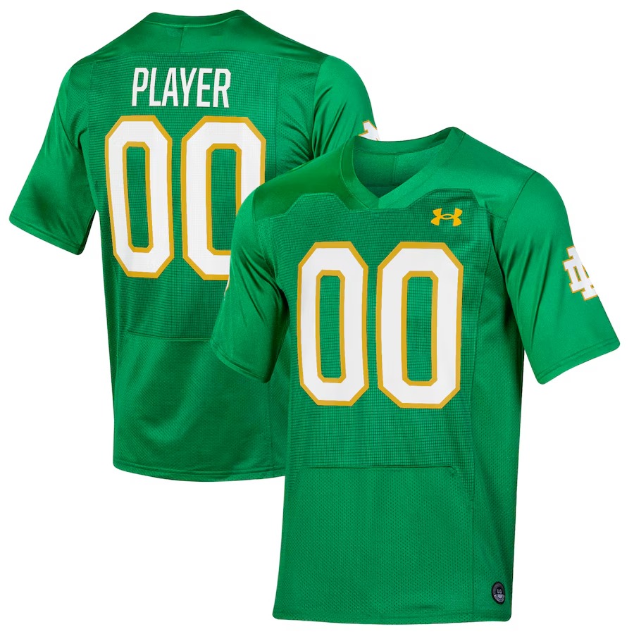 Notre Dame Fighting Irish Under Armour NIL Pick-A-Player Replica Football Jersey - Kelly Green - ujerseystore