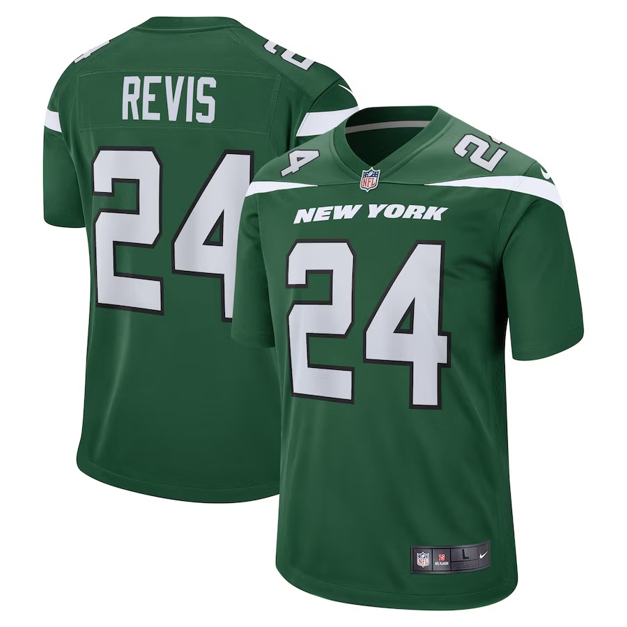 Men's New York Jets Darrelle Revis Nike Gotham Green Retired Player Game Jersey - ujerseystore