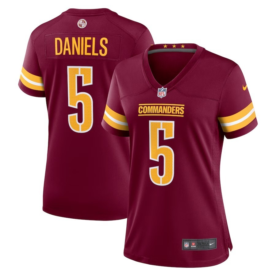 Women's Washington Commanders Jayden Daniels Nike Burgundy  Player Game Jersey - ujerseystore