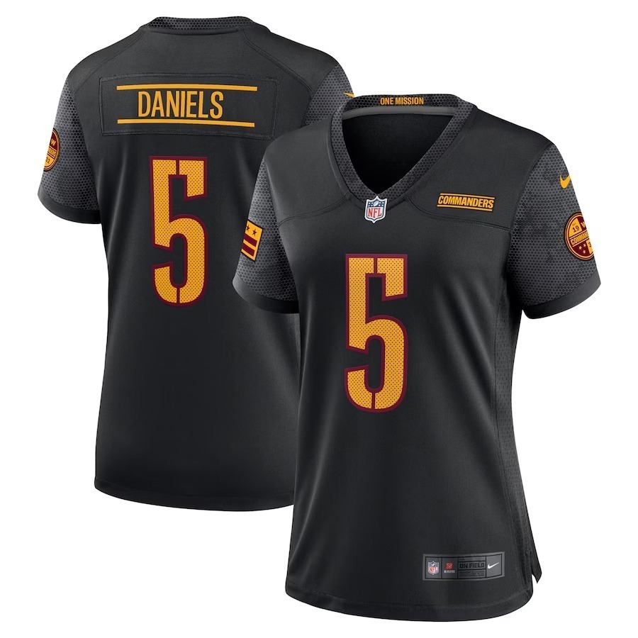 Women's Washington Commanders Jayden Daniels Nike Black Alternate Game Player Jersey - ujerseystore