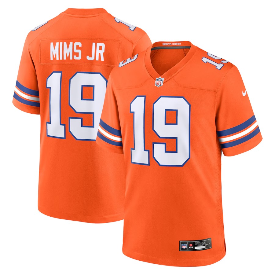 Men's Denver Broncos Marvin Mims Jr Nike Orange Mile High Collection 1977 Throwback Player Game Jersey - ujerseystore