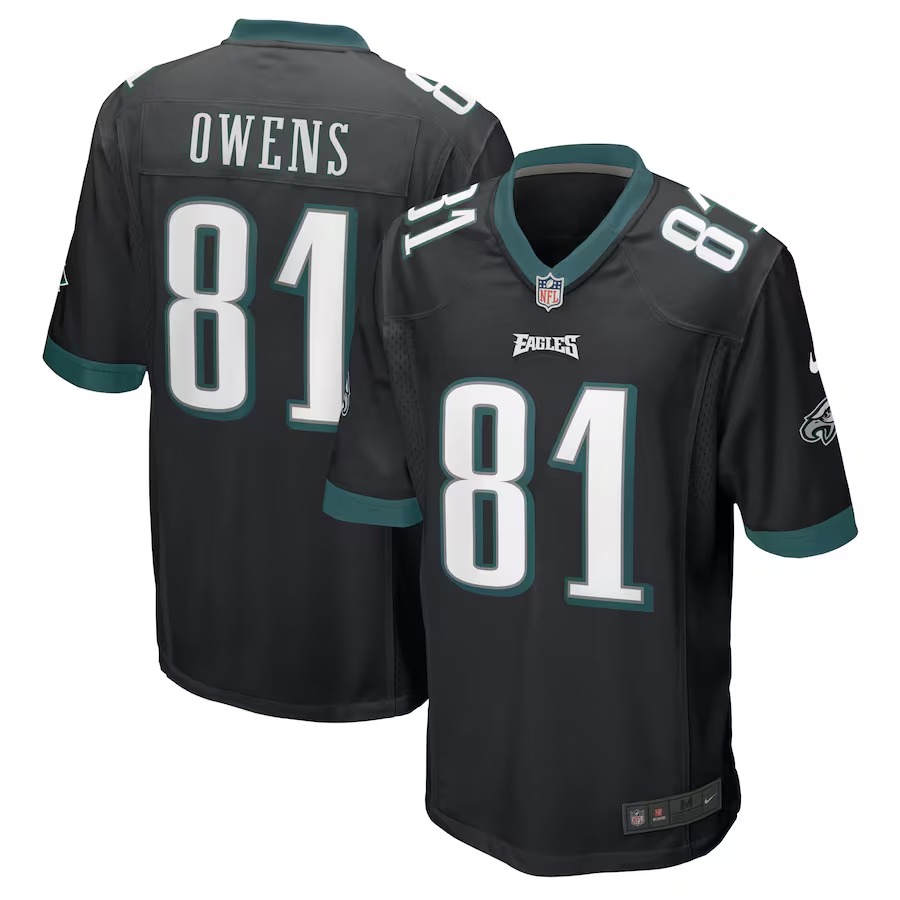 Men's Philadelphia Eagles Terrell Owens Nike Black Retired Player Jersey - ujerseystore
