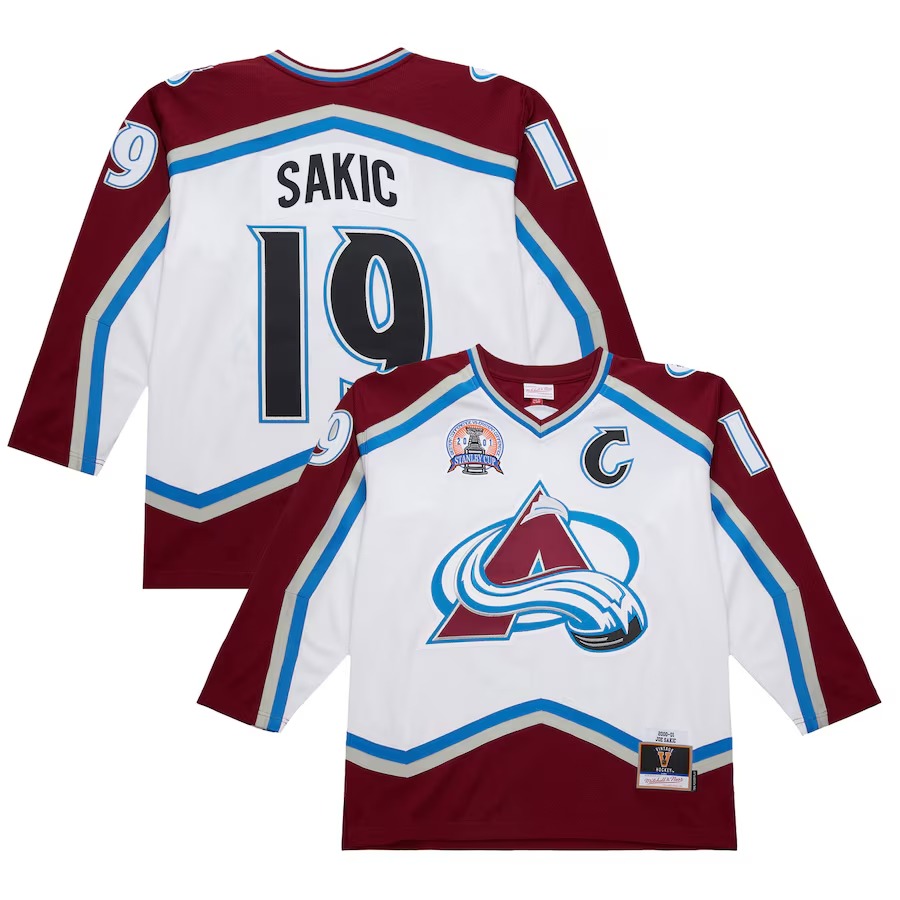Men's Colorado Avalanche Joe Sakic White 2000-01 Power Play Jersey - ujerseystore