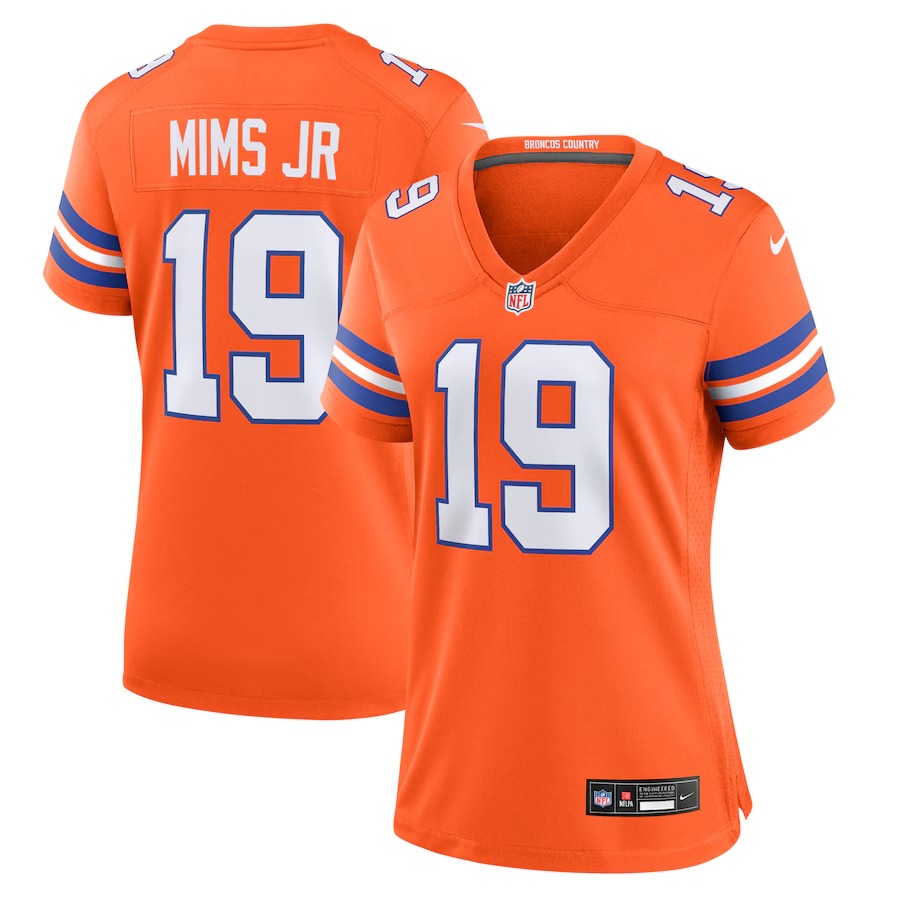 Women's Denver Broncos Marvin Mims Jr Nike Orange Mile High Collection 1977 Throwback Player Game Jersey - ujerseystore