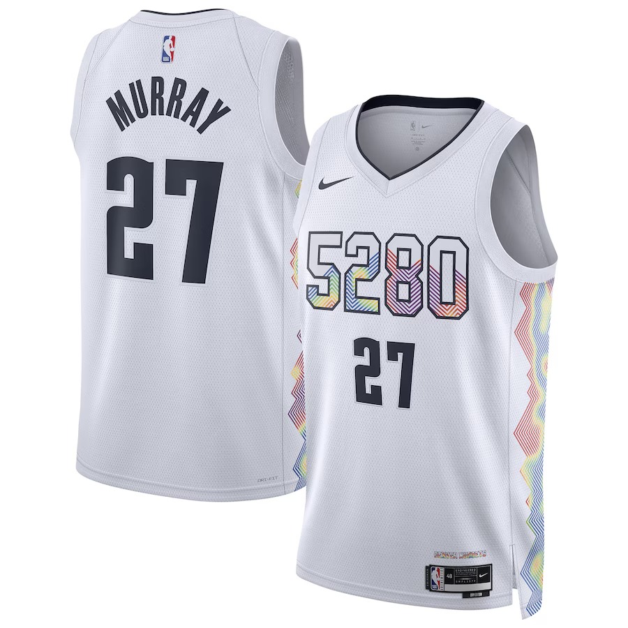 Unisex Denver Nuggets Jamal Murray Nike White 2024/25 Swingman Player Jersey - City Edition - ujerseystore