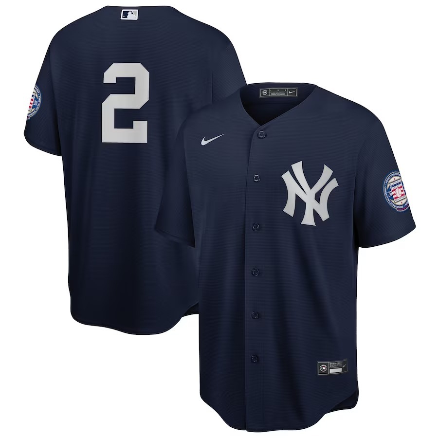 Men's New York Yankees Derek Jeter Nike Navy 2020 Hall of Fame Induction Alternate Replica Player Jersey - ujerseystore