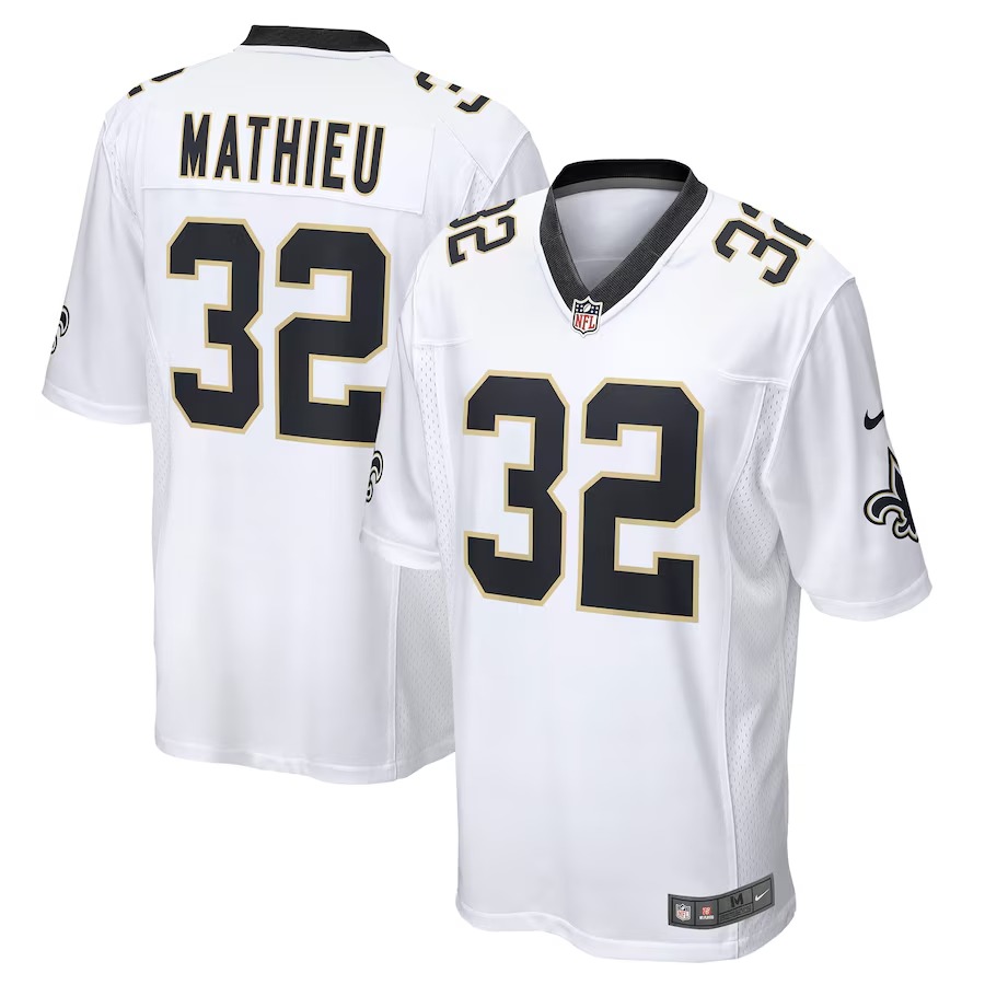 Men's New Orleans Saints Tyrann Mathieu Nike White Game Jersey - ujerseystore