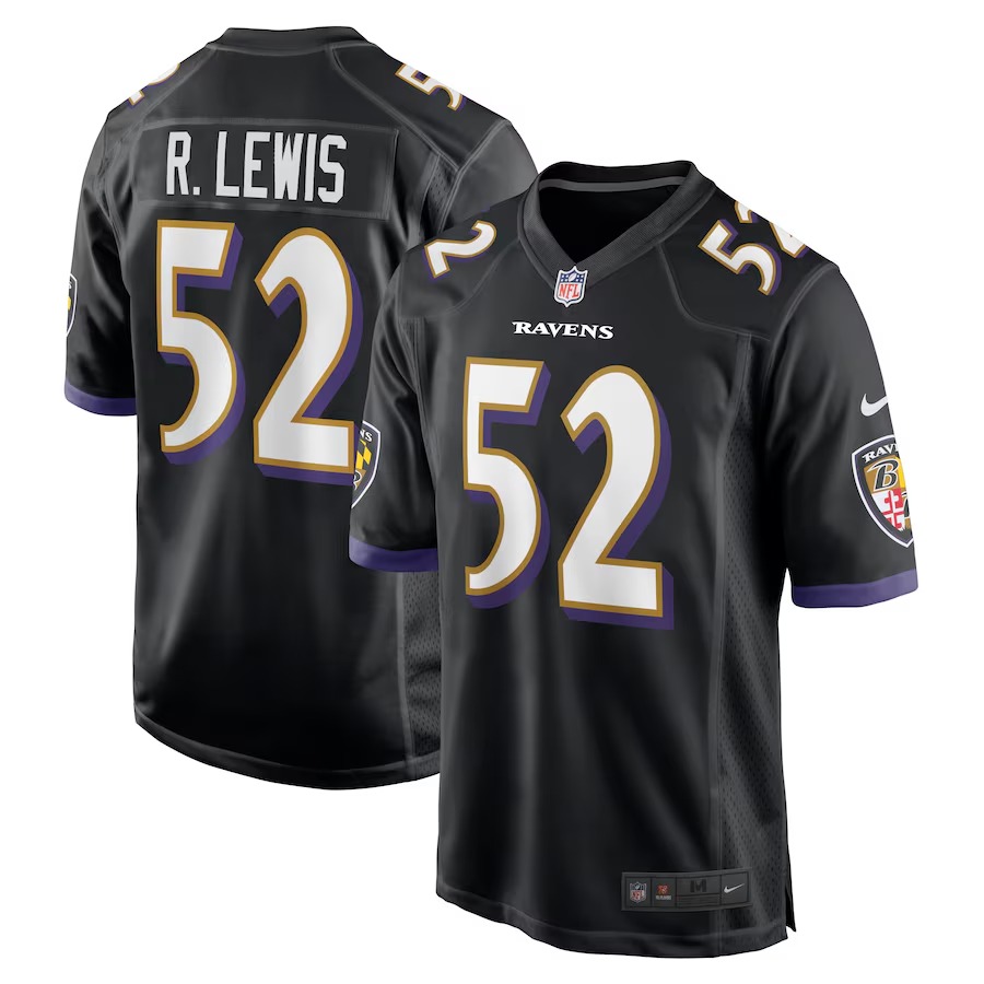 Men's Baltimore Ravens Ray Lewis Nike Black Retired Player Alternate Game Jersey - ujerseystore