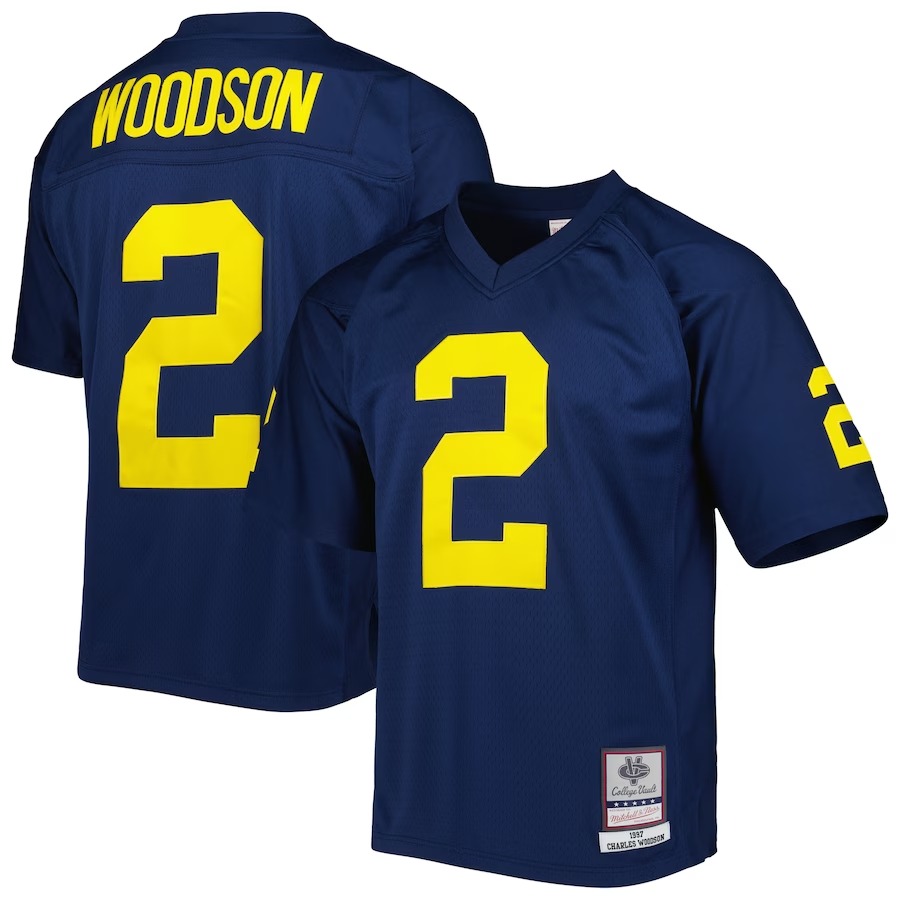 Charles Woodson Michigan Wolverines Mitchell & Ness Authentic Jersey - Navy - ujerseystore
