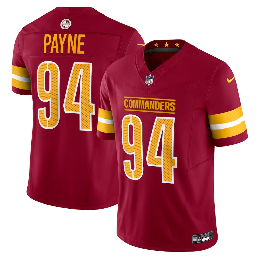 Men's Washington Commanders Daron Payne Nike Burgundy Vapor F.U.S.E. Limited Jersey - ujerseystore