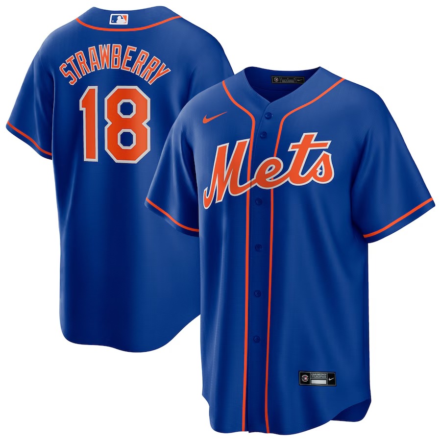 Men's New York Mets Darryl Strawberry Nike Royal Alternate Replica Player Jersey - ujerseystore