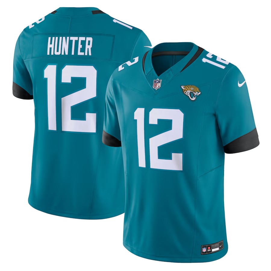 Men's Jacksonville Jaguars Travis Hunter Nike Teal Team Limited Jersey - ujerseystore