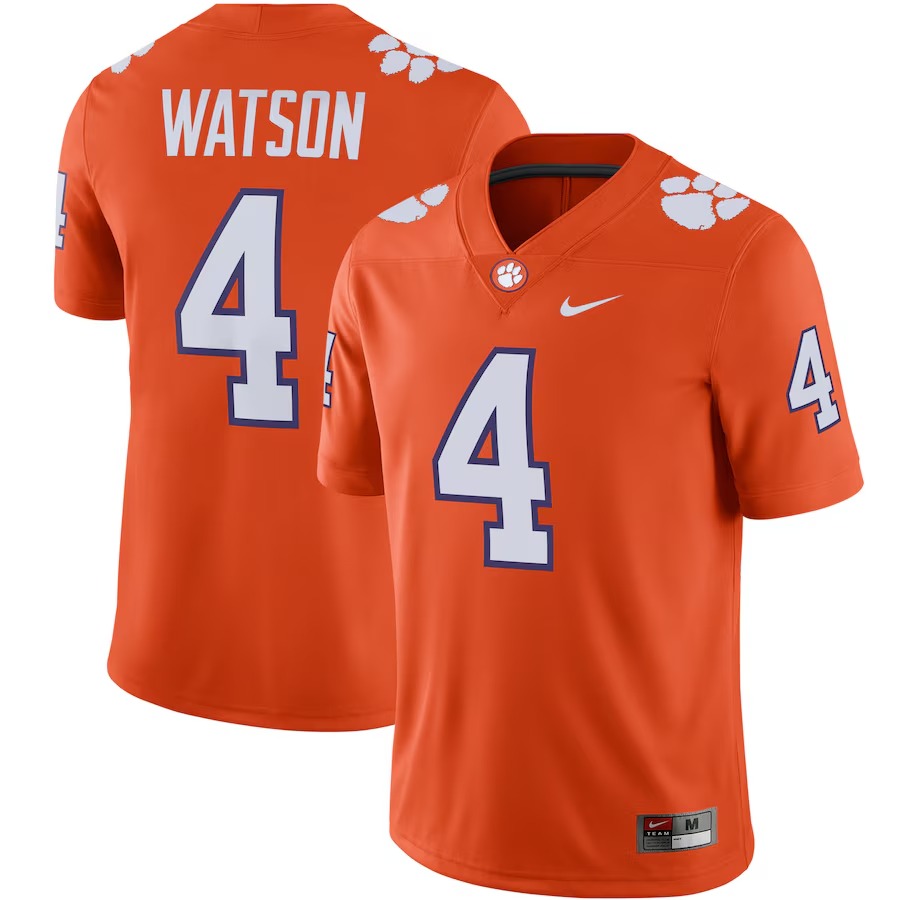 Deshaun Watson Clemson Tigers Nike Alumni Player Game Jersey - Orange - ujerseystore