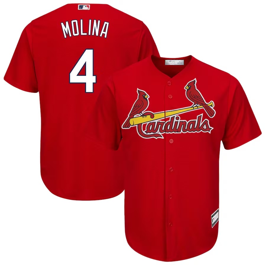 Men's St. Louis Cardinals Yadier Molina Red Big & Tall Replica Player Jersey - ujerseystore