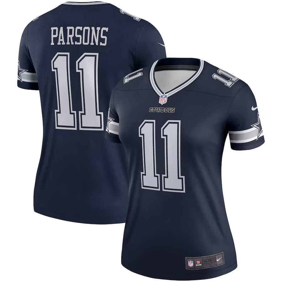 Women's Dallas Cowboys Micah Parsons Nike Navy Legend Player Performance Top - ujerseystore