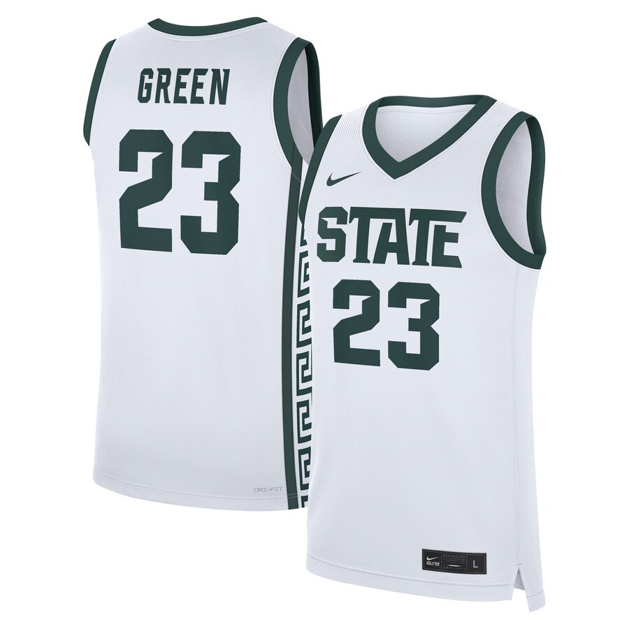 Men's Nike Draymond Green White Michigan State Spartans Performance Replica Basketball Jersey - ujerseystore