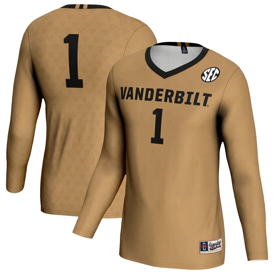 Youth GameDay Greats #1 Gold Vanderbilt Commodores Women's Volleyball Lightweight Fashion Jersey - ujerseystore