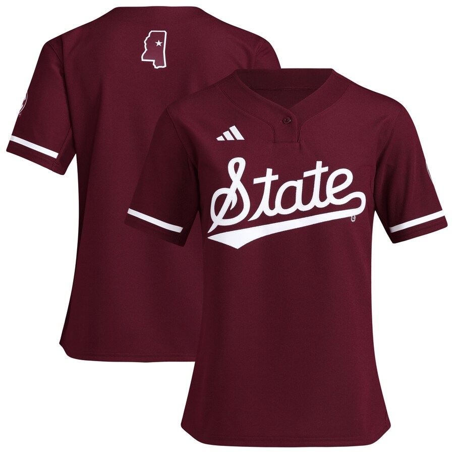 Women's adidas  Maroon Mississippi State Bulldogs Replica Softball Jersey - ujerseystore