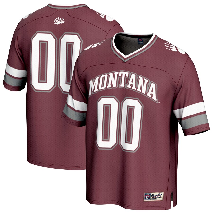 Youth GameDay Greats #00 Maroon Montana Grizzlies Lightweight Collegiate Football Fashion Jersey - ujerseystore