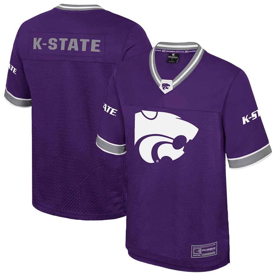 Men's Colosseum  Purple Kansas State Wildcats Nothing But The Hits Football Jersey - ujerseystore